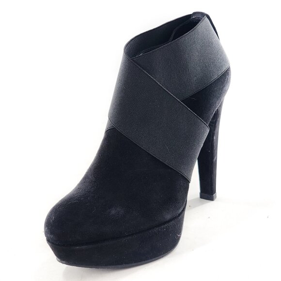 STUART WEITZMAN Kilgore Elastic Straps Suede Platform Ankle Booties - Picture 3 of 10